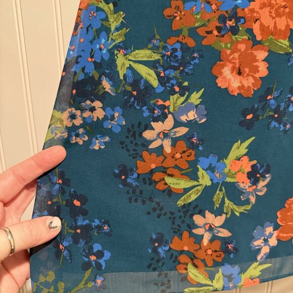 Cabi Teal Floral Still Life Tank Size XS - Picture 2 of 5